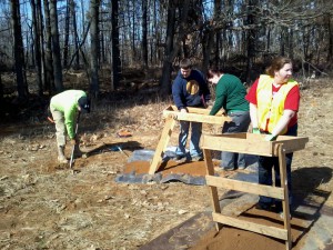 Last semester's students back in the field!